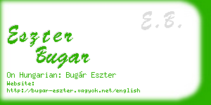 eszter bugar business card